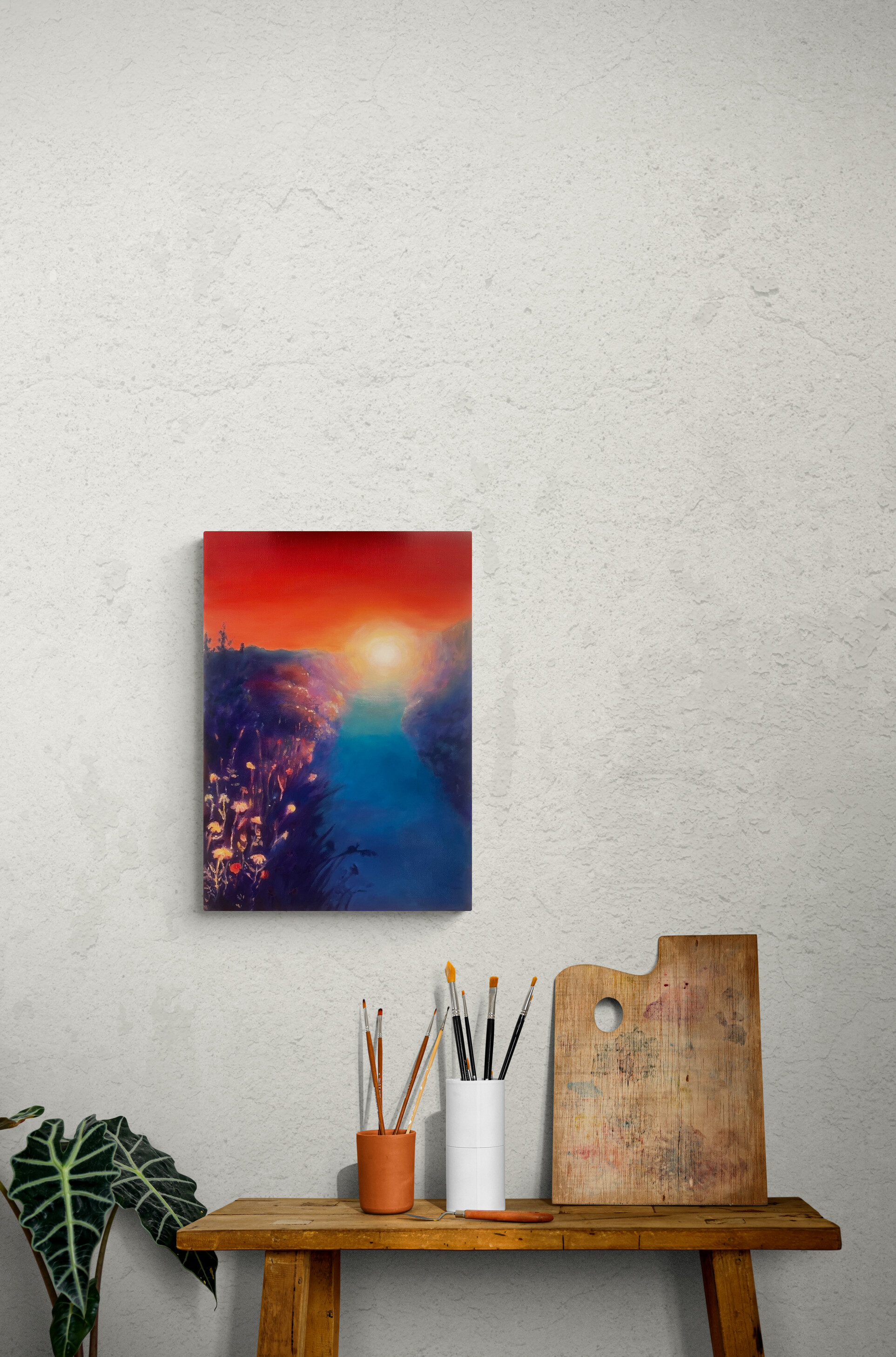 Sunset — Lena Vanurina still life, evening light, fine art — in context